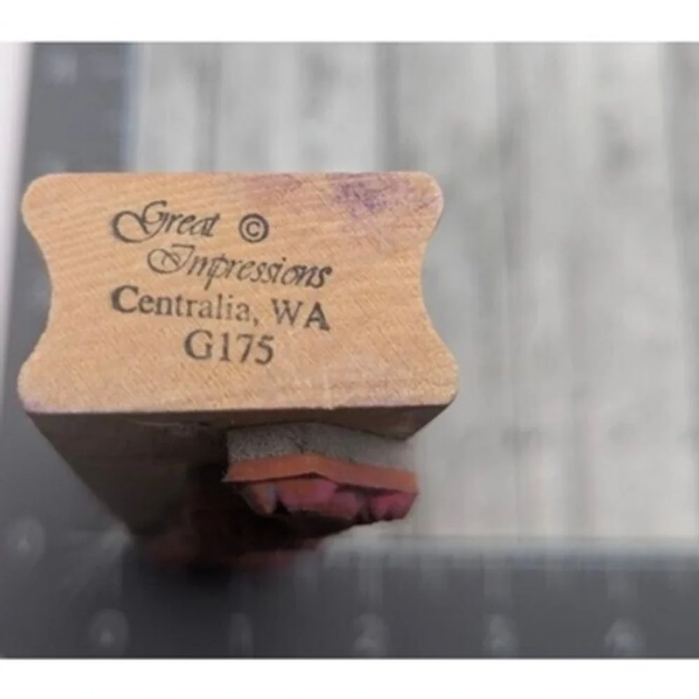 Great Impressions Summertime Border Sun G175 Rubber Stamp Wood #D22